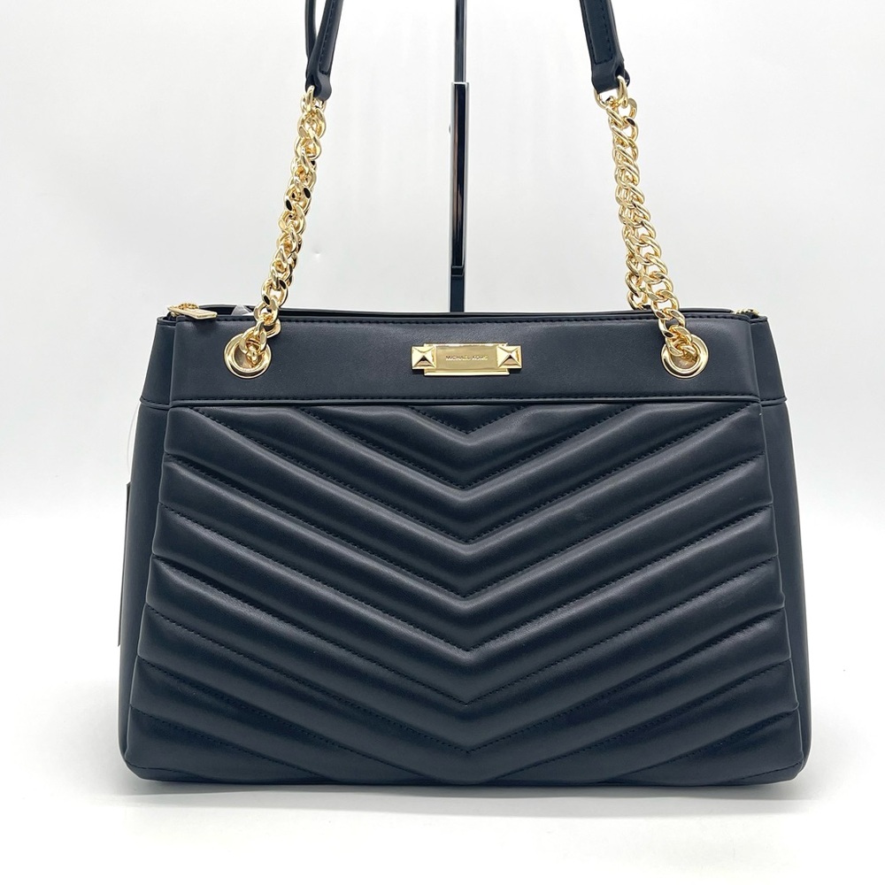 Michael Kors Whitney Shoulder Tote Black Quilted Bag